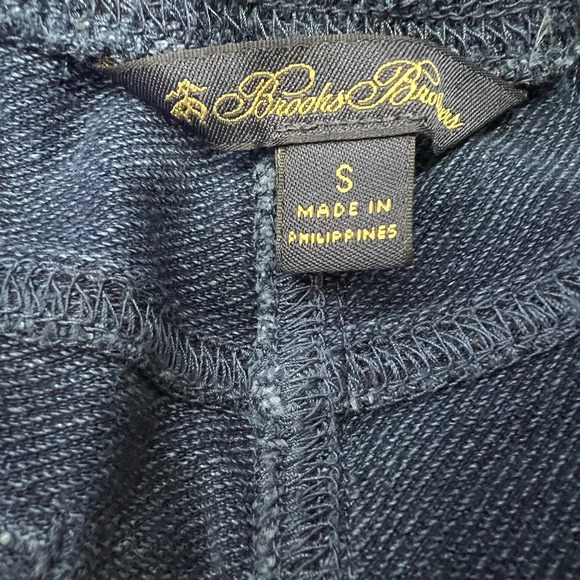 Brooks Brothers Women's Joggers Sz S Elastic Drawstring Dark Blue Denim Athletic - Picture 9 of 13